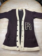 Vintage Westland s 50s 60s Letterman Cardigan Varsity Sweater R Wool Sz M Clean