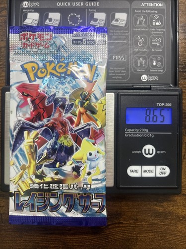 Heavy 8.65g Pokemon Sealed Raging Surf Sv3a Japanese Booster Pack