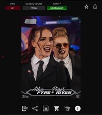 VIDEOGAME Topps WWE Slam 25 - STADIUM CLUB Vertical Base - ALBA FYRE PIPER NIVEN