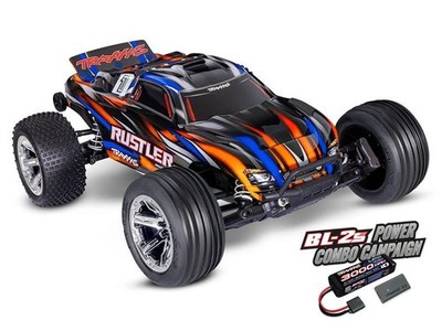 Traxxas Rustler 2WD Brushless BL-2S RTR orange 1:10 Stadium Truck mit 2S Lipo Ak