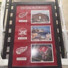 3 era Red Wings Hockey Stadium OLYMPIA ARENA Downtown Detroit/ framed 