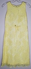 Vintage Y2K Banana Republic Yellow Lace Easter Dress Spring Romantic Coquette