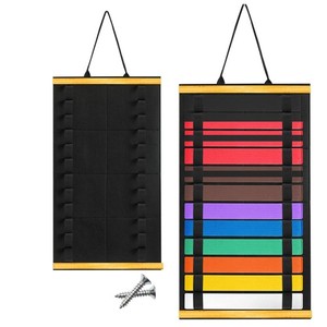 Wooden Karate & Taekwondo Belt Display Rack - Celebrate Beginners'Journey - A...