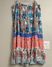 Vintage Boho Plus Size Maxi Skirt 26/28W