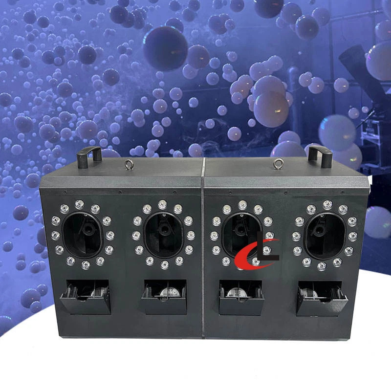 RGBW 4-Wheel 1500W Automatic Bubble Fog Machine Wedding Smoke Bubble Machine - Image 3 of 4