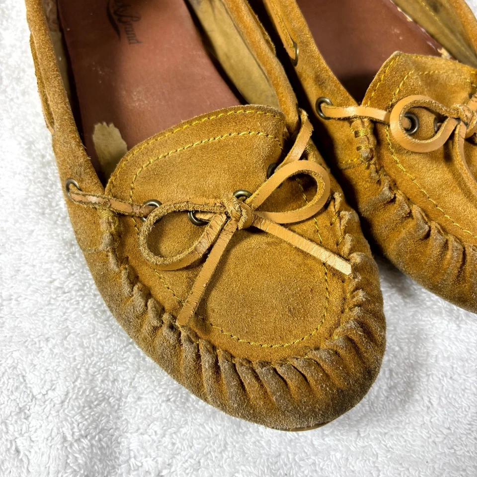 Lucky Brand Mujer EE. UU. 8 Mocasines Zapatillas Tostado Imitación Gamuza Informales Zapatos sin Cordones Foto 2 de 4