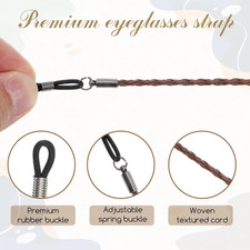 Eyeglass Holders Around Neck, 6 Pcs Glasses Strap for Men Women, Adjustable E...