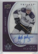 2008-09 Upper Deck Trilogy Ice Scripts Jack Johnson #IS-JJ Auto 1i0