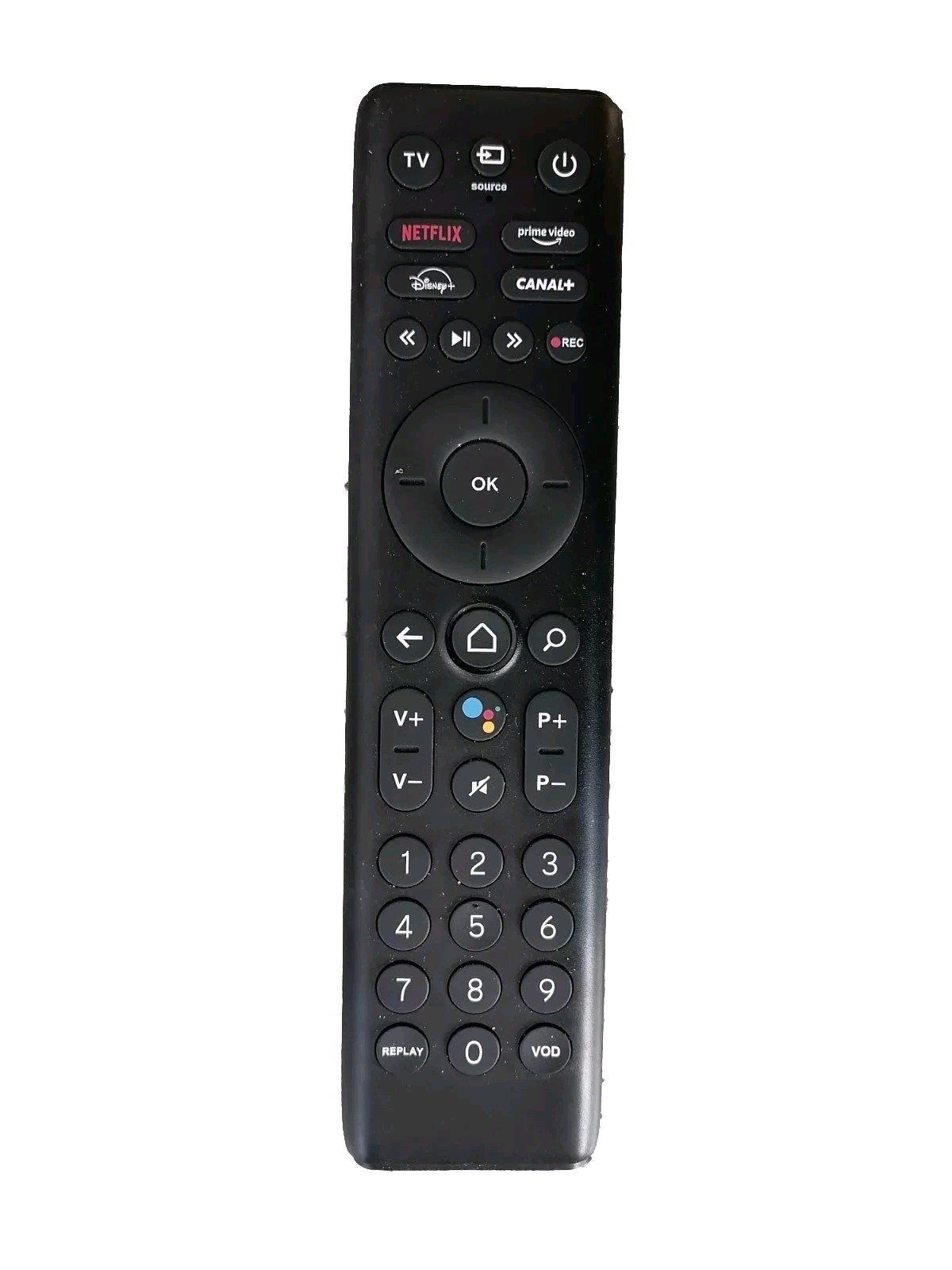 Télécommande SFR pour décodeur TV Connect V3 V2 STB8 et STB7 noir en ABS