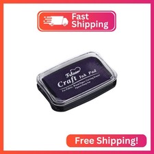 Fstaor Large Purple Ink Pad for Rubber Stamps, Non-Toxic Washable Safe Stamp Pad