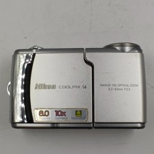 Nikon Coolpix S4 6.0 MP Digital Camera Silver - Not Working