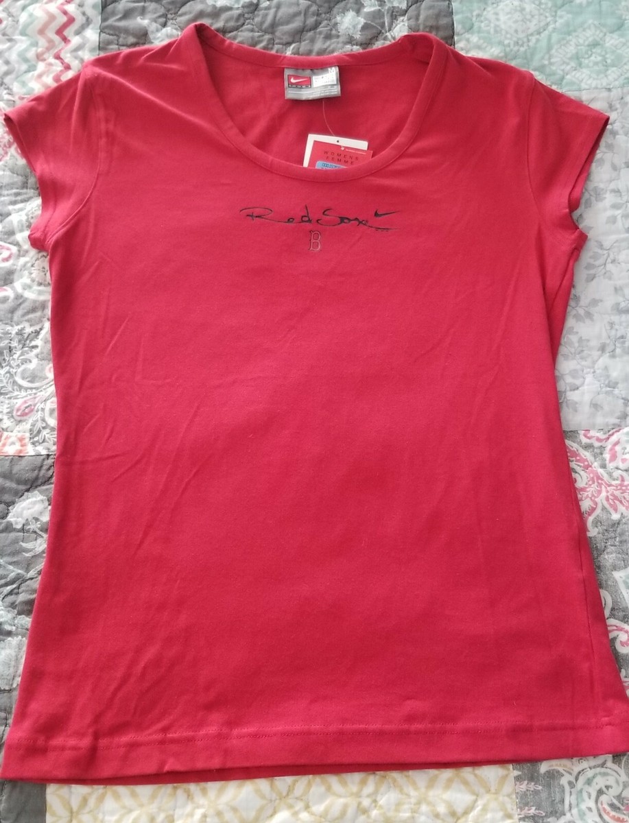 NWT Nike Boston Red Socks Women's Medium T Shirt MLB Baseball