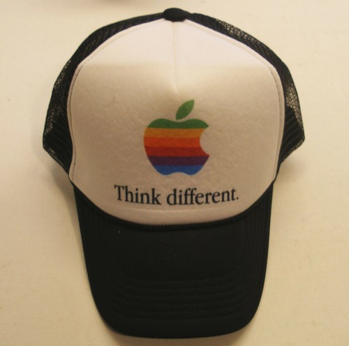 Apple Computer Rainbow Logo Think 