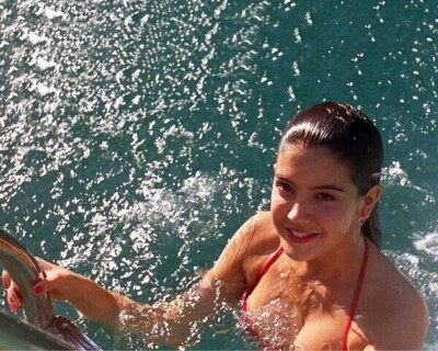 #ad Phoebe Cates in red bikini in pool Fast Times at Ridgemont High 8x10 real photo $10.99
