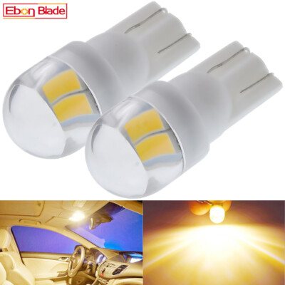 Warm White T10 W5W LED Bulb 2SMD Car Auto Inteiror Side Marker Light Bulb 12V DC