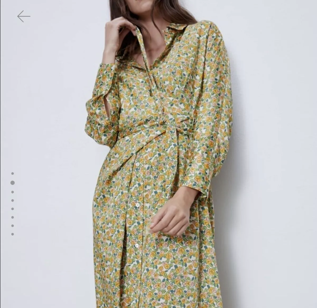 Zara floral print dress yellow top