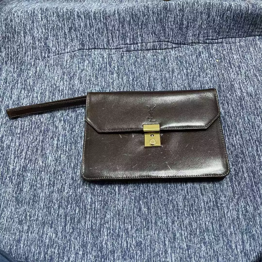 Yves Saint Laurent Clutch bag business stylish women s second hand from Japan