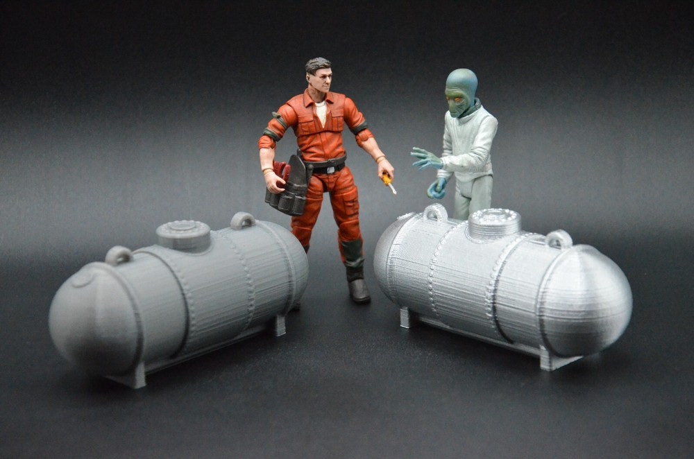 1:18 Custom 3D Printed Star Wars Gas Tank Diorama for 3.75 Action Figures
