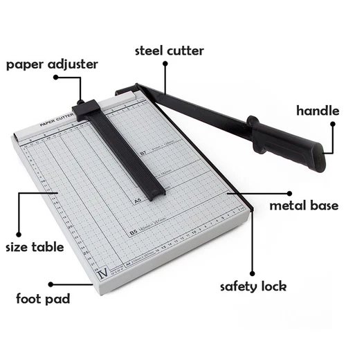Premium Metal Paper Cutter Size A4 To B7 Guillotine Page Trimmer Knife Photo Cut - Picture 3 of 11