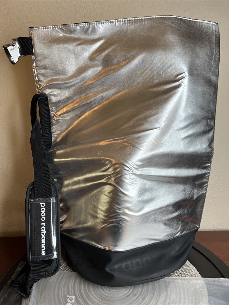 Invictus Paco Rabanne Large Silver Black Dry Bag Sack Pack 