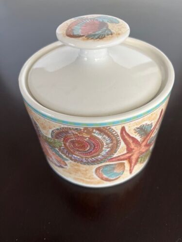 FITZ & FLOYD SUGAR & CREAMER SET 1995 HABITAT AMERICANA OMNIBUS "CARIBBEAN " - Bild 3 von 9