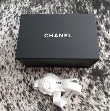 Chanel Small Empty Handbag Magnetic Storage Box with Ribbon and camellia