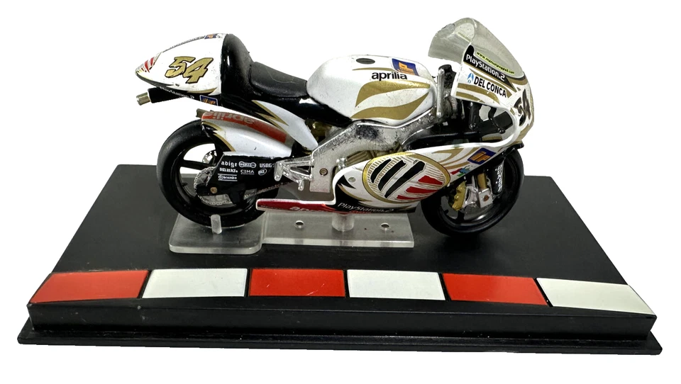 MODELLINO MOTO DIECAST APRILIA RSV250 MANUEL POGGIALI 2004 1/24 - Immagine 4 di 4