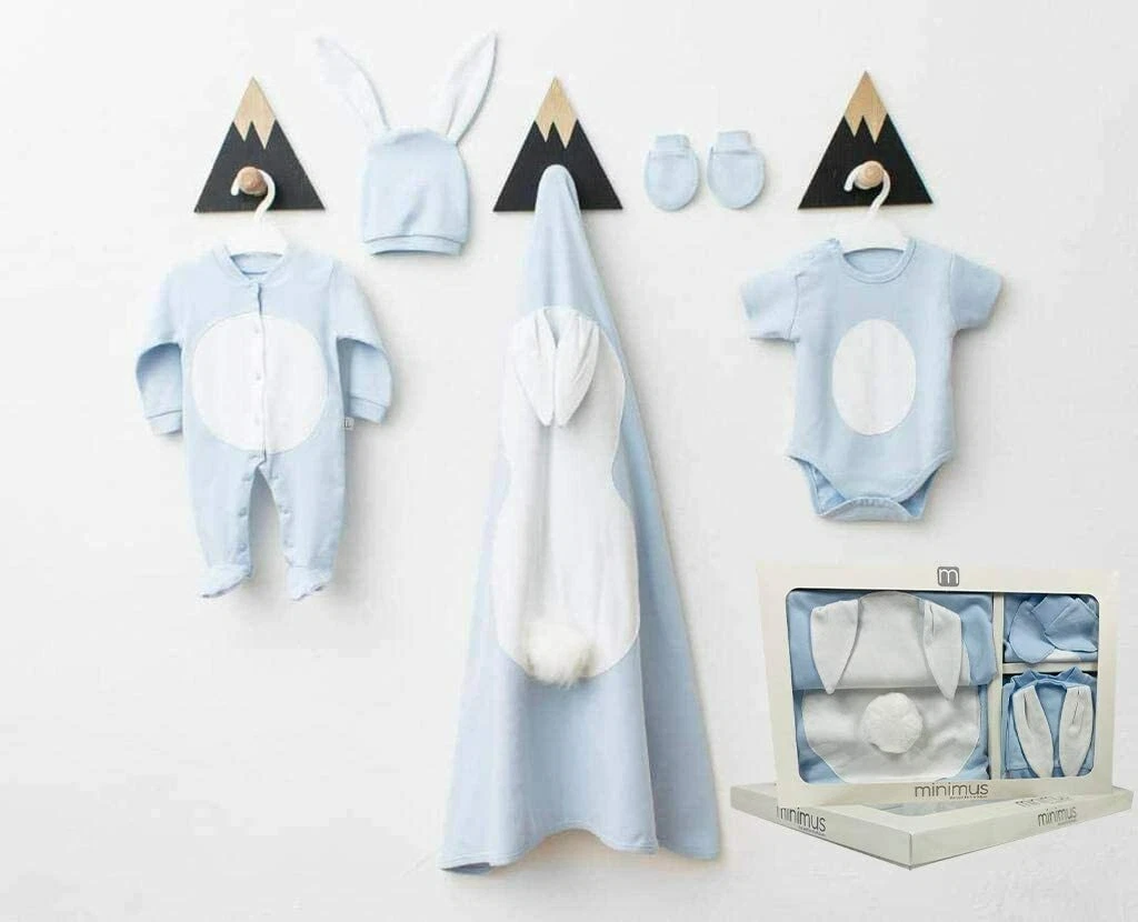 Newborn Baby Clothes Set: Blanket, Sleepsuits, Grows/Vests, Mittens, Hat