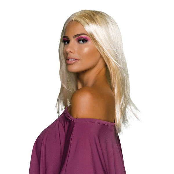 Lange Blonde Gerade PerüCke Damen KostüM ZubehöR Glamour PerüCke 45Cm-image