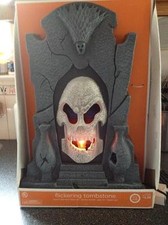 Haunted Halloween Flickering Light Up Screaming Tombstone Prop Retired Brand New