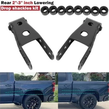 Rear 2"-3" Drop Shackles Lowering Kit for 07-18 Chevrolet Silverado Sierra 1500