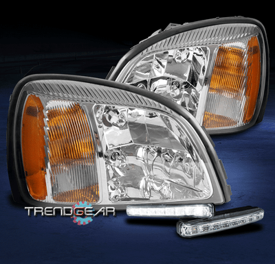 For 2000 2005 Cadillac Deville Chrome Headlights Headlamps