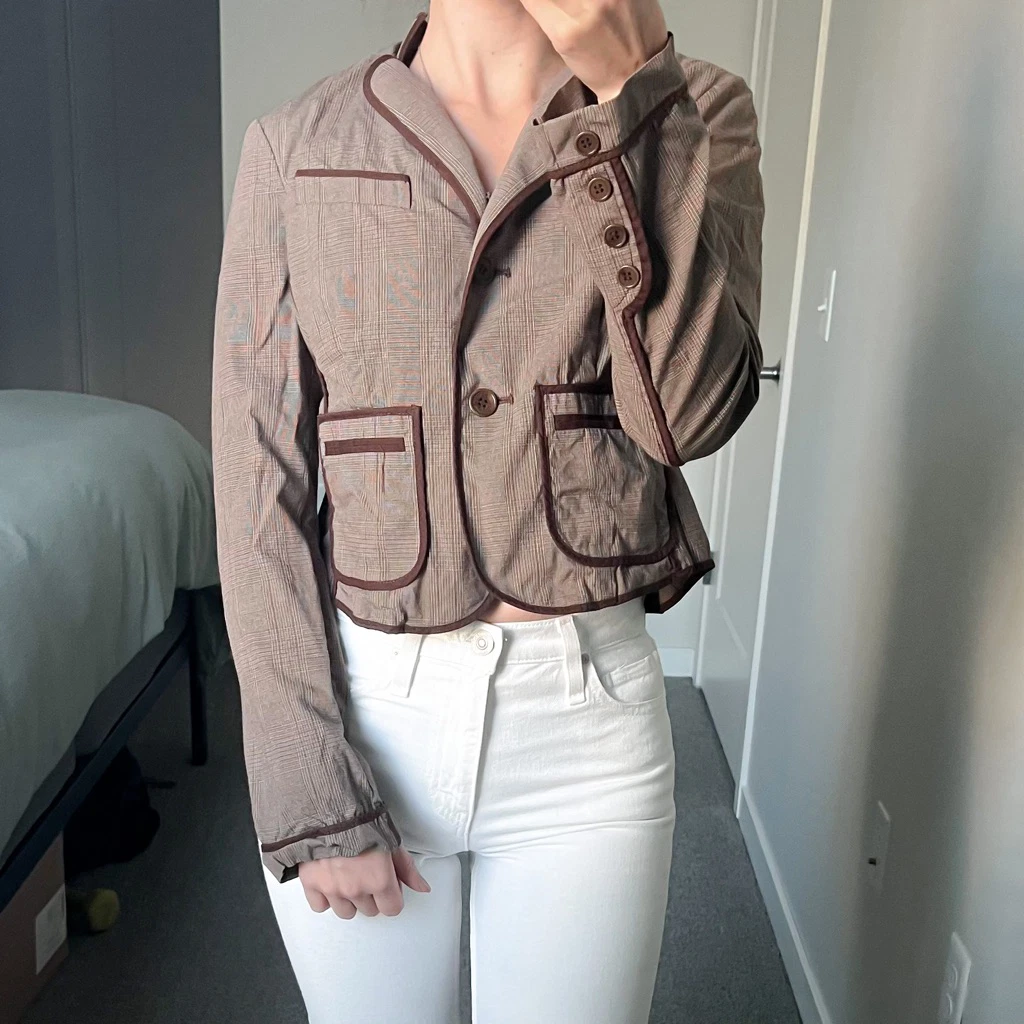 Bcbg plaid best sale blazer