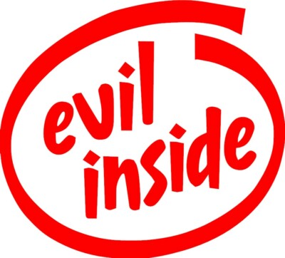 Evil Inside decal sticker vinyl bad person funny bumper sticker car devil jdm