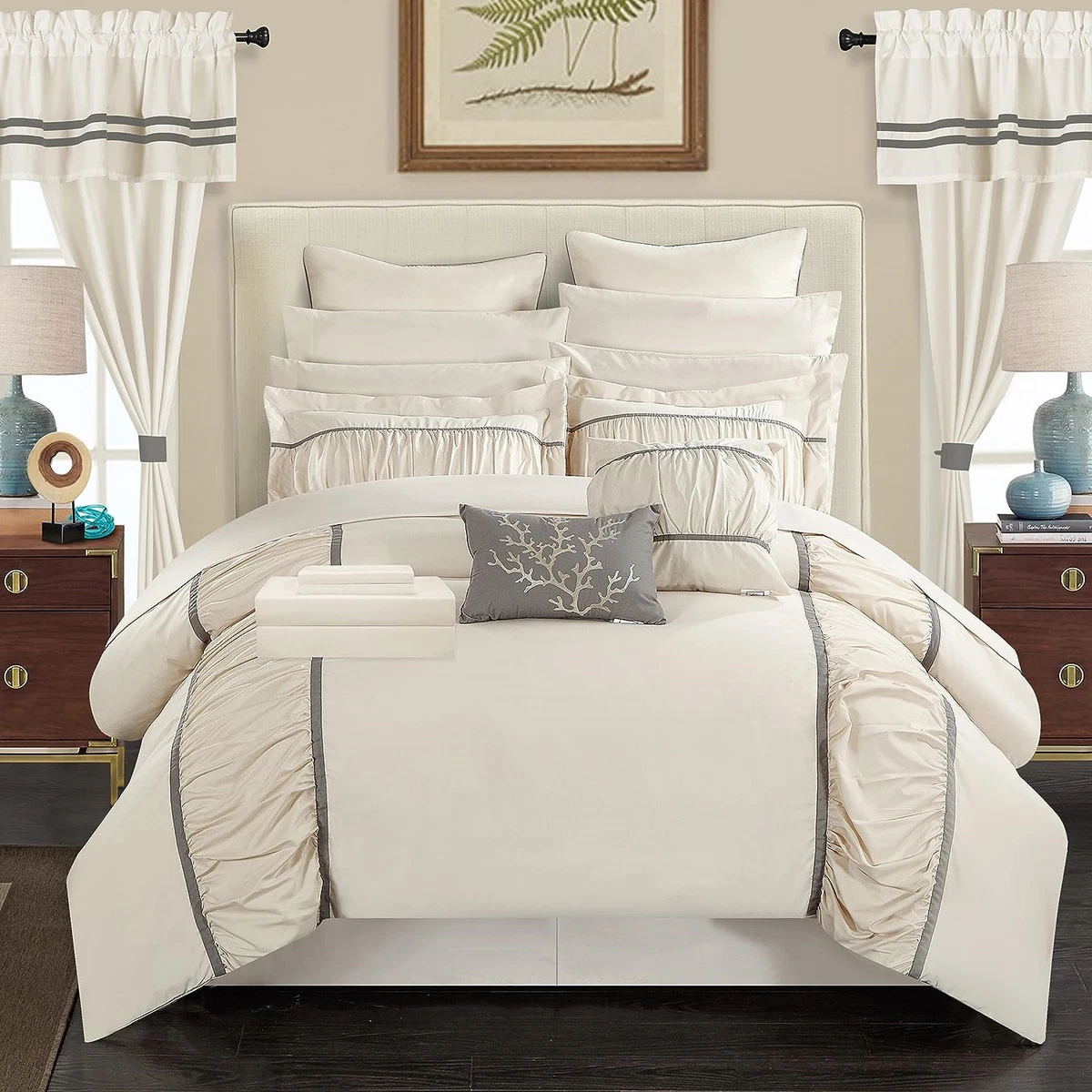 Chic Home Mayan 24 Piece Bed in a Bag Comforter Set Queen Off