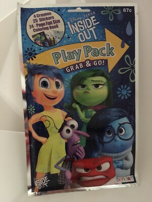 Disney Pixar Inside Out Play Pack Grab & Go Coloring Book Crayons