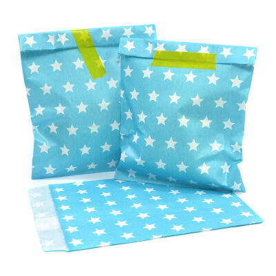 25 Papiertüten blau, Sterne Candy bar Hochzeit Kindergeburtstag Mitgebsel