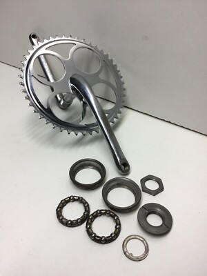 Vintage 1961 Schwinn Bicycle Crankset & Sprocket 26” Bike Chrome