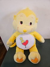 2004 CARE BEAR COUSINS JUMBO 26" PLUSH YELLOW PLAYFUL HEART MONKEY
