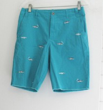 Polo Ralph Lauren Big Boys Embroidered Chino Shorts Western Turquoise Sz 14-NWT