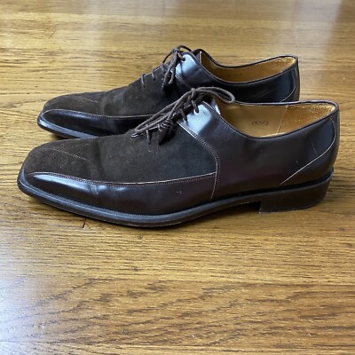 Mezlan Shoes Mens 10.5 M Redford Brown Suede Leather Square 