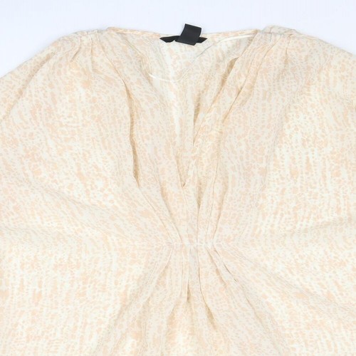 H&M Womens Beige Polyester Blend Blouse Size 8 - Picture 3 of 10