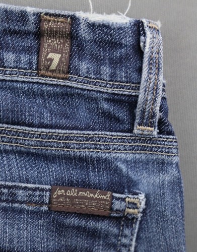 Pantalones de mezclilla vintage para mujer 7 para toda la humanidad Flynt tiro bajo corte bota talla 25 (Sr 27x30) - Imagen 10 de 10