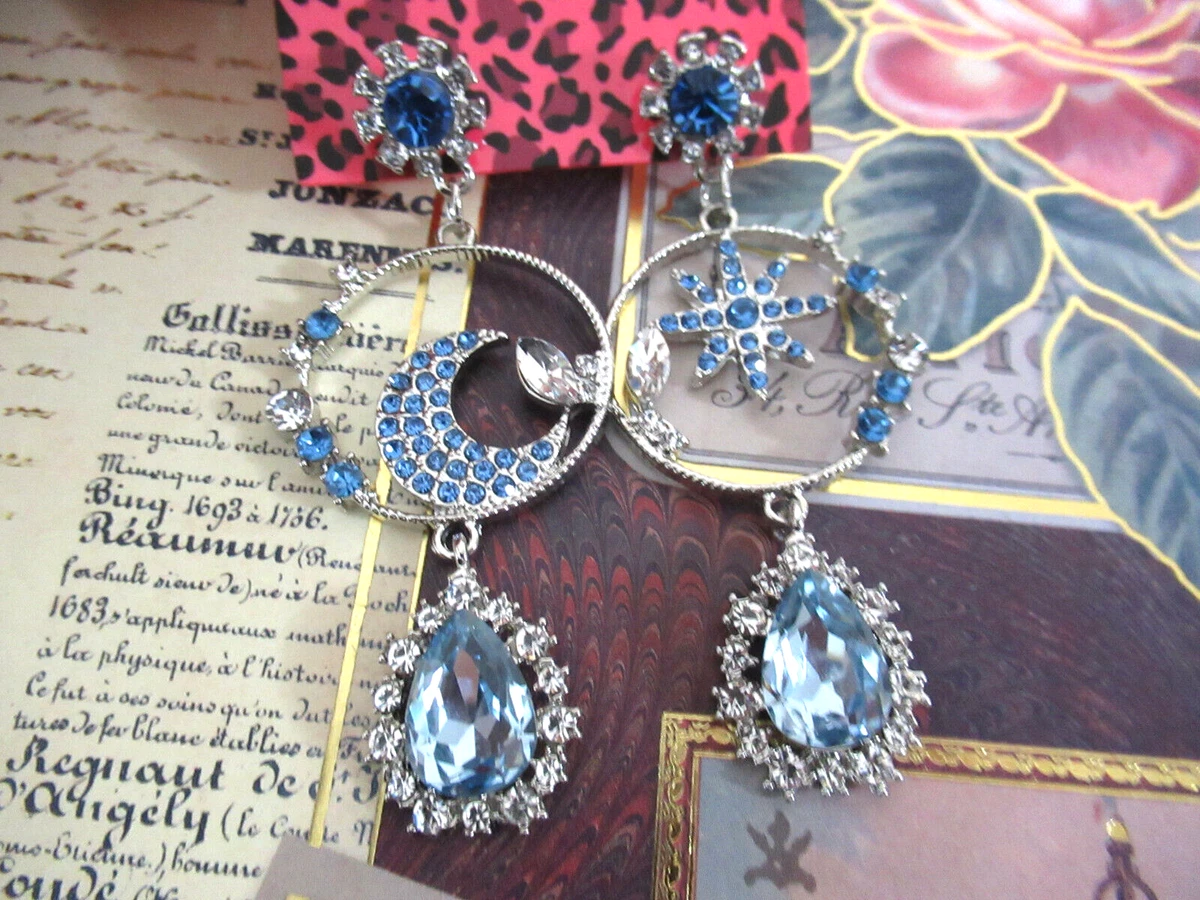 Betsey johnson moon earrings sale