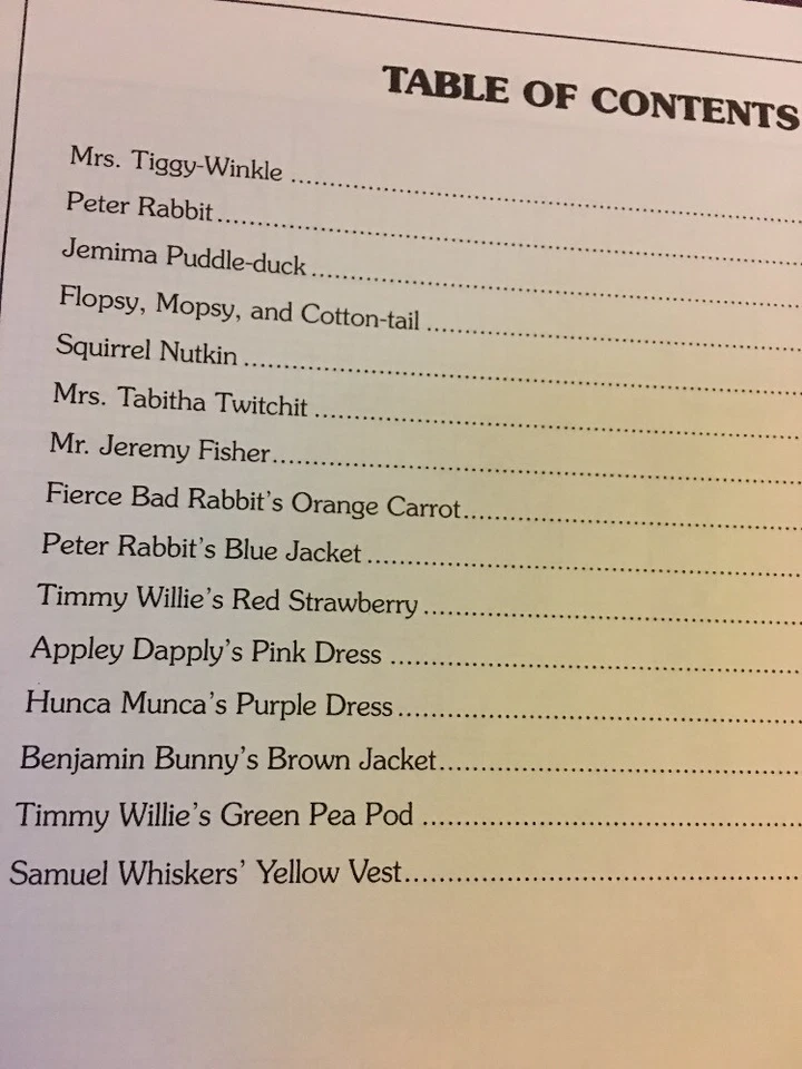 Beatrix Potter Colors Cross Stitch Book #610 Licensee Green Apple Book - Image 2 of 4