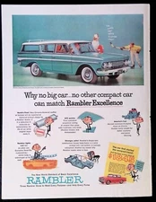Print Ad 1960's American Motors Rambler Cowboys Kites Tennis Hockey