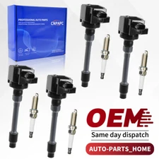 4Pack Ignition Coil & Iridium Spark Plug for 16-20 Honda Civic/ Fit L4 UF749