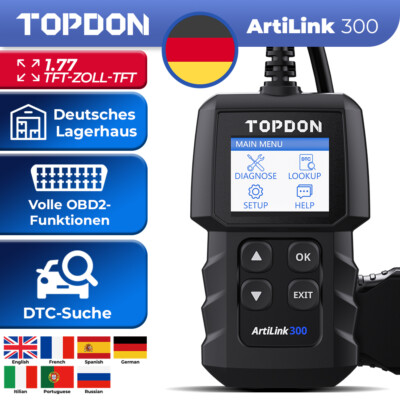  TOPDON AL300 Profi OBD2 Diagnosegerät Auto Scanner Fehlerauslesegerät BMW VW