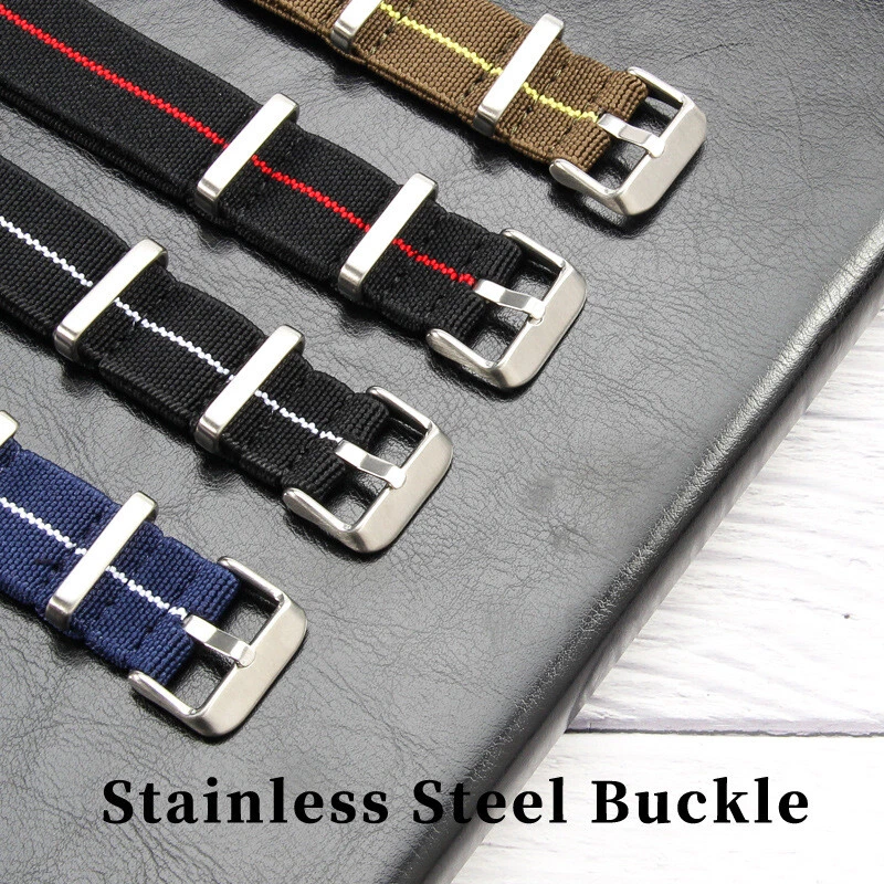 PARA OTAN HOMBRES Y MUJERES NATO nylon elástico una correa 18 20 22mm correa paracaídas Foto 2 de 4