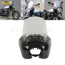 Headlight Upper Fairing w/15" Windshield for Harley Softail Street Bob FXBB FXST